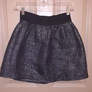 High Waisted Shimmery Black Skirt